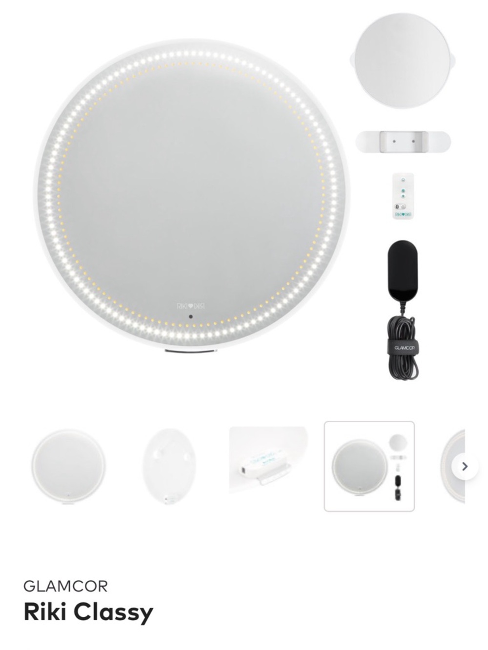 Riki Classy LED Makeup Mirror - White